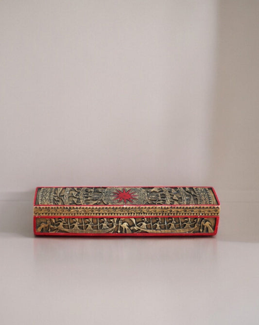 Early 20th Century Chinese Carved Stone Paintbrush Box