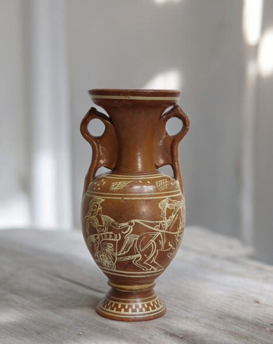 Vintage 1920s Greek Amphora Terracotta Small Vase