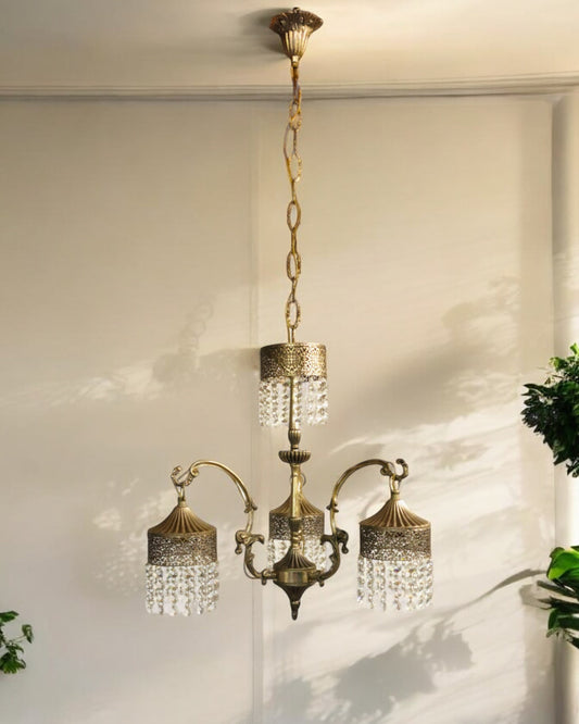 Intricate 1930s Italian antique chandelier