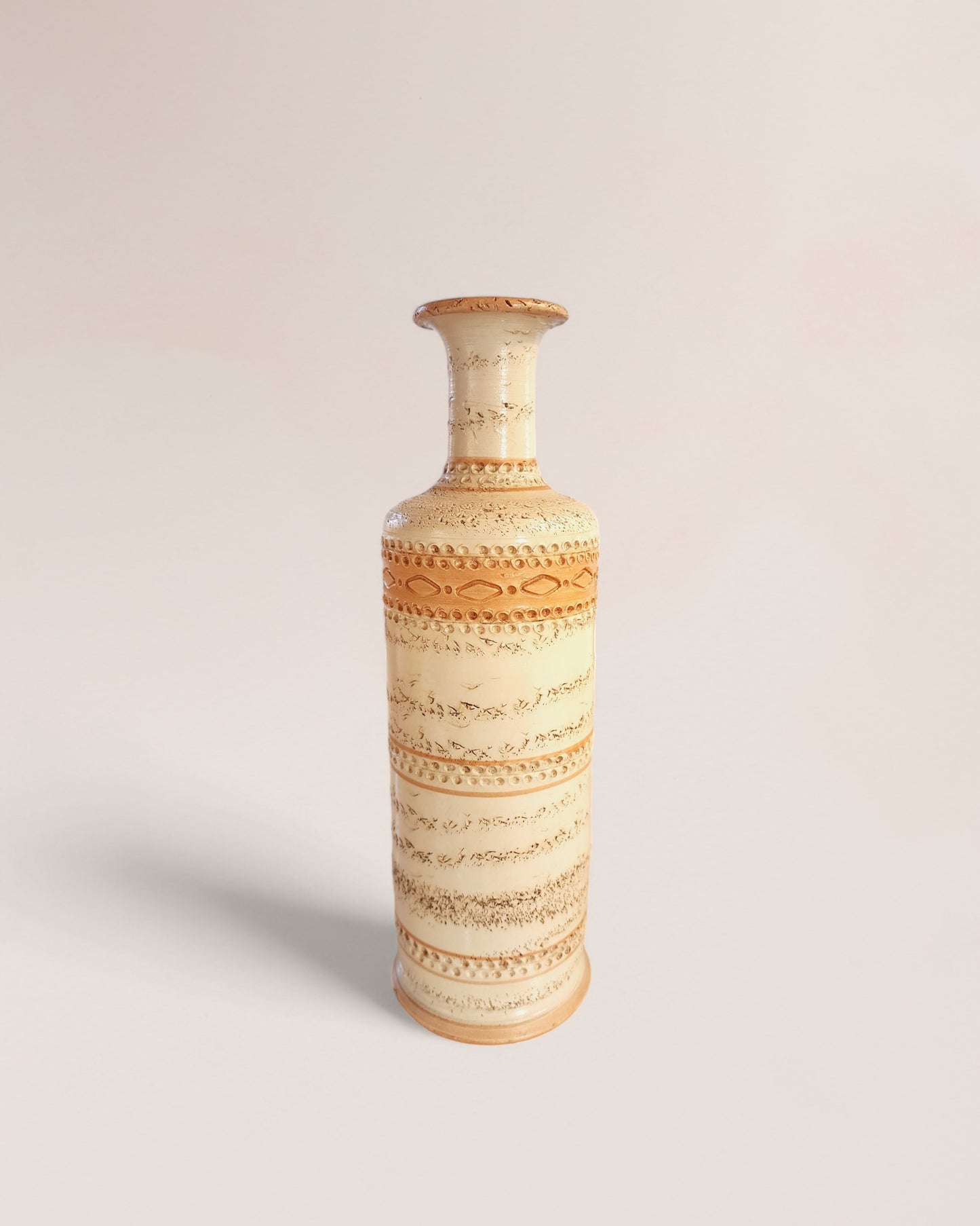 Mid-20th Century Handcrafted Rustic Italian Pottery Vases