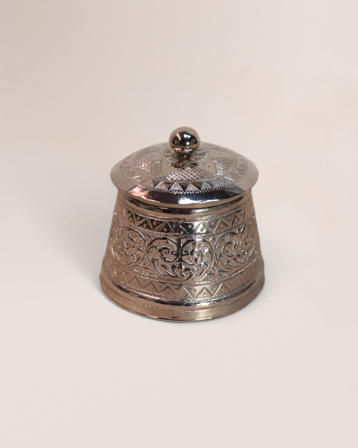 Vintage Indian Silver Plated Spice Box