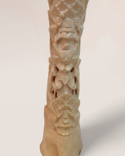 Vintage Totem Indonesian Bone Sculpture from Bali