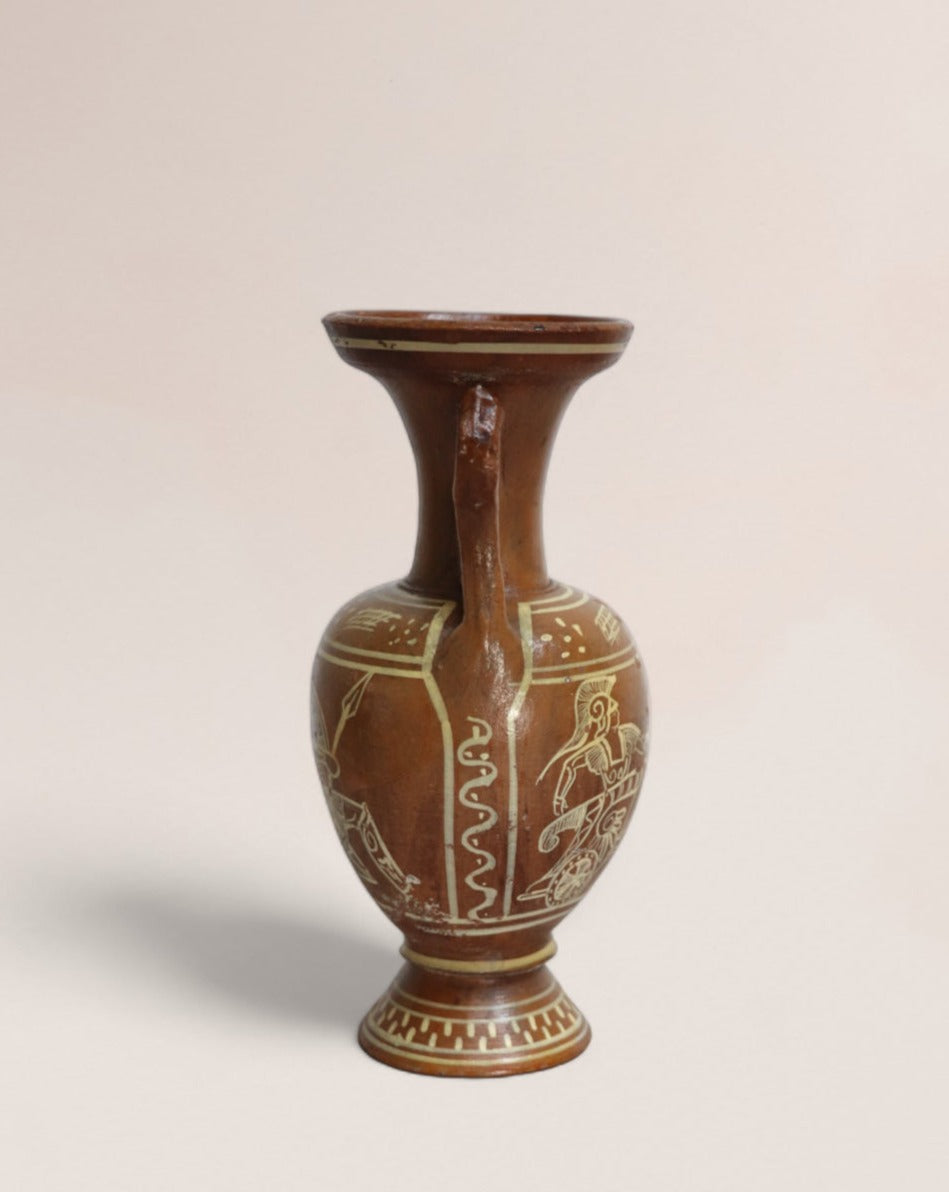 Vintage 1920s Greek Amphora Terracotta Small Vase